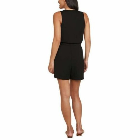 Max & Mia Women’s On the Go Jumpsuit Romper V- Neck Sleeveless* - Picture 2 of 2